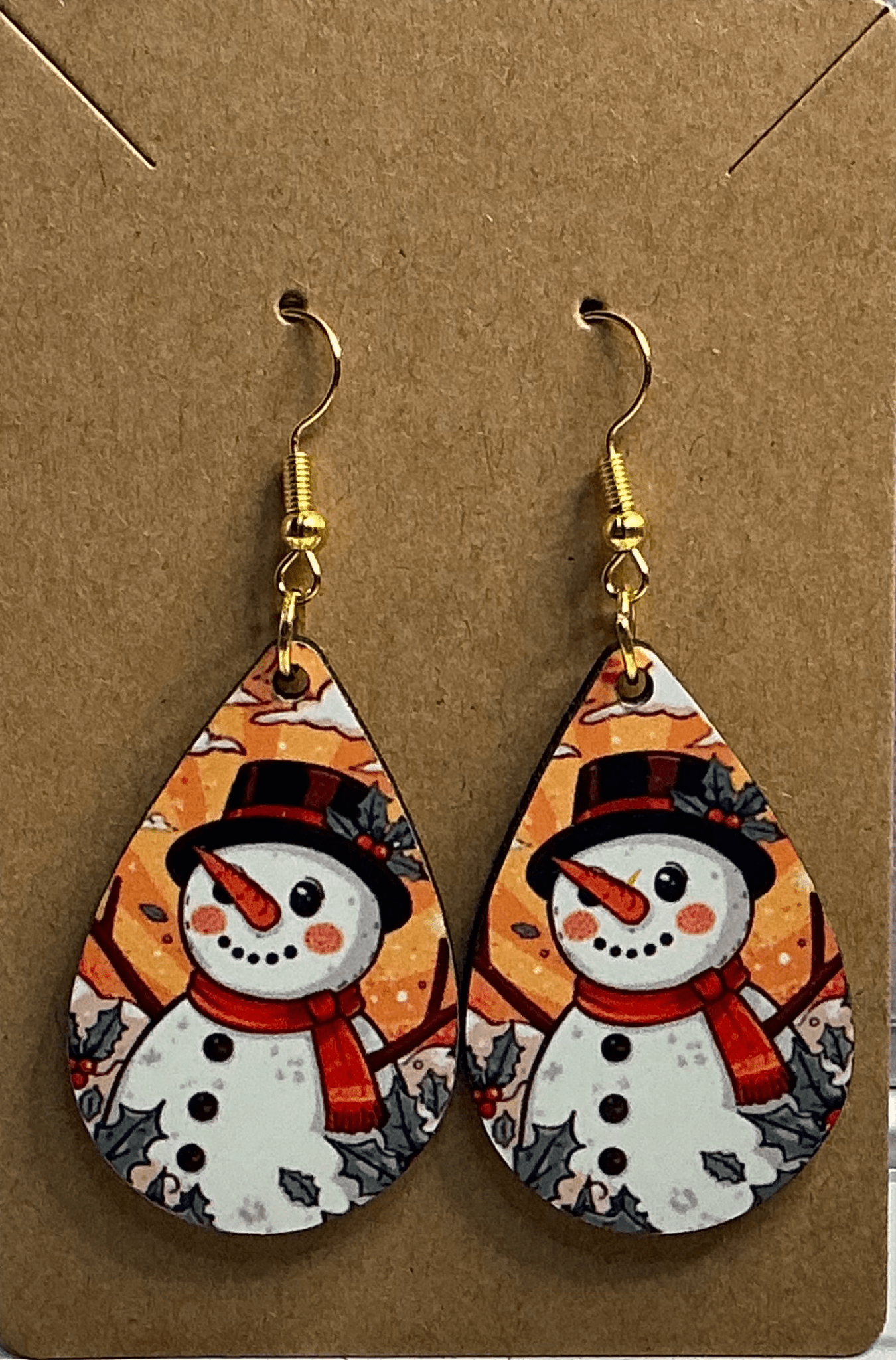 Classic Snowman Earrings - Panda WillIow Studio