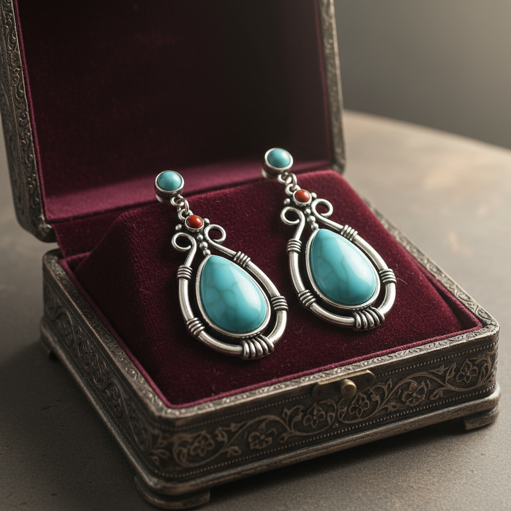 Turquoise dream drop earrings